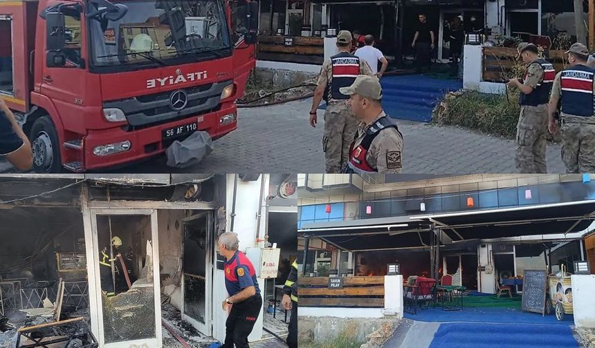 Siirt'te kafede yangın