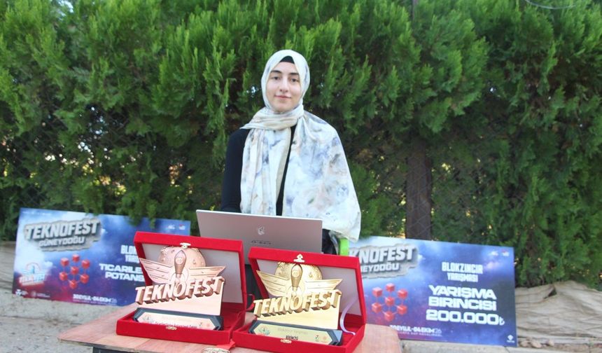 Mardinli İmam hatip mezunu kız öğrenciden TEKNOFEST 2026'da Türkiye birinciliği