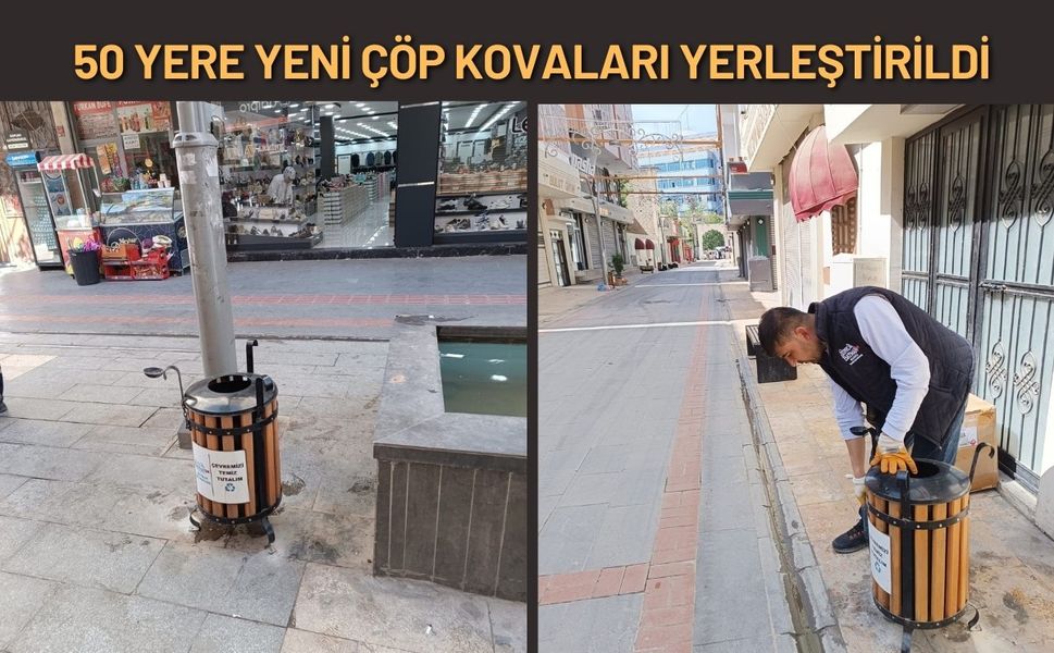 50 Yere Yeni Çöp Kovaları Yerleştirildi