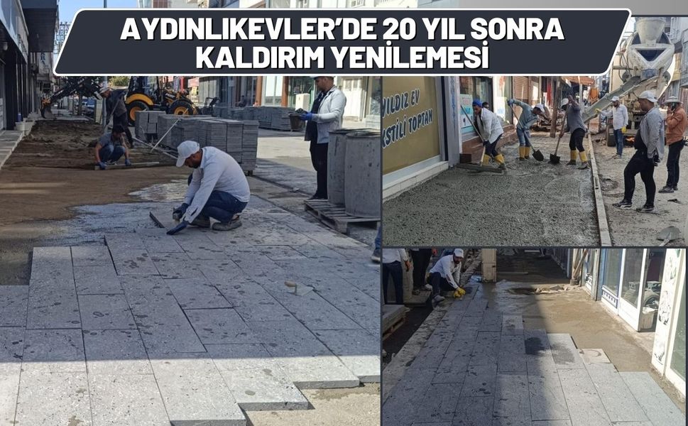 Aydınlıkevler’de 20 Yıl Sonra Kaldırım Yenilemesi