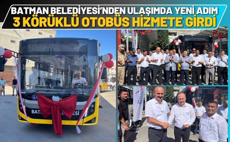 Batman Belediyesi’nden Ulaşımda Yeni Adım: 3 Körüklü Otobüs Hizmete Girdi