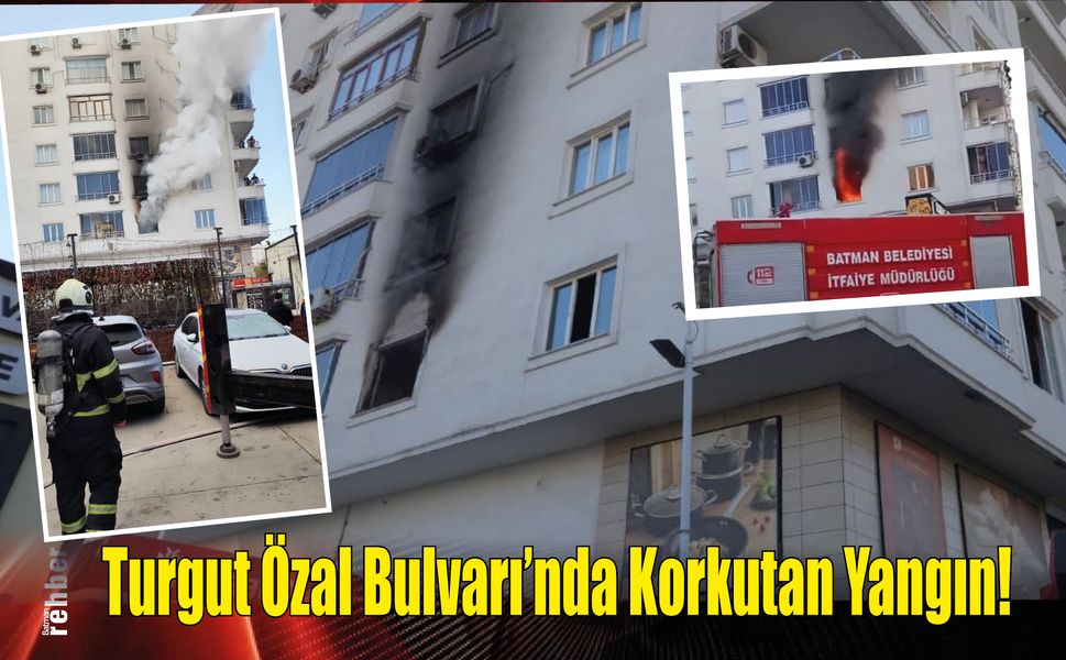 Turgut Özal Bulvarı’nda Korkutan Yangın!