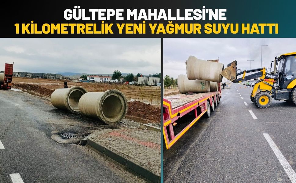 Gültepe Mahallesi'ne 1 Kilometrelik Yeni Yağmur Suyu Hattı