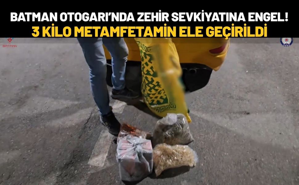 Batman Otogarı’nda Zehir Sevkiyatına Engel! 3 Kilo Metamfetamin Ele Geçirildi