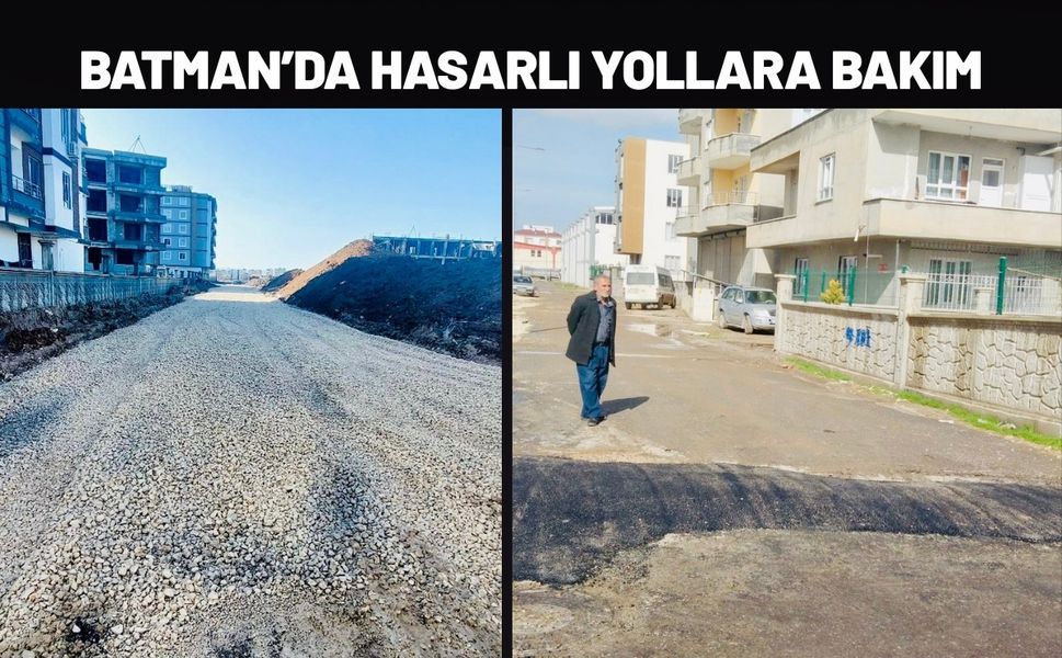 Batman’da Hasarlı Yollara Bakım