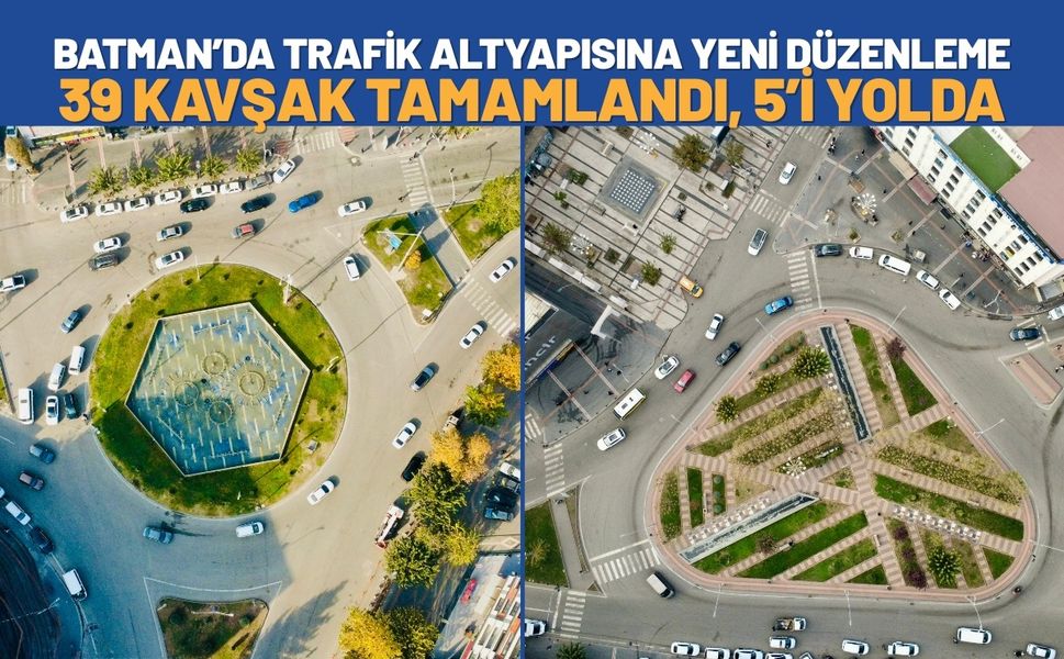 Batman’da Trafik Altyapısına Yeni Düzenleme: 39 Kavşak Tamamlandı, 5’i Yolda