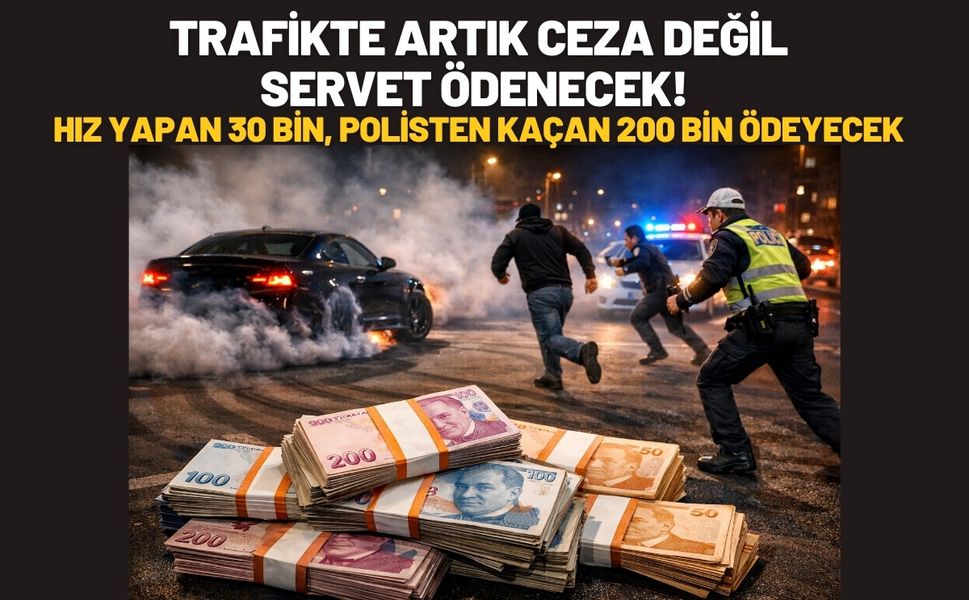 Trafikte Artık Ceza Değil Servet Ödenecek! Hız Yapan 30 Bin, Polisten Kaçan 200 Bin Ödeyecek
