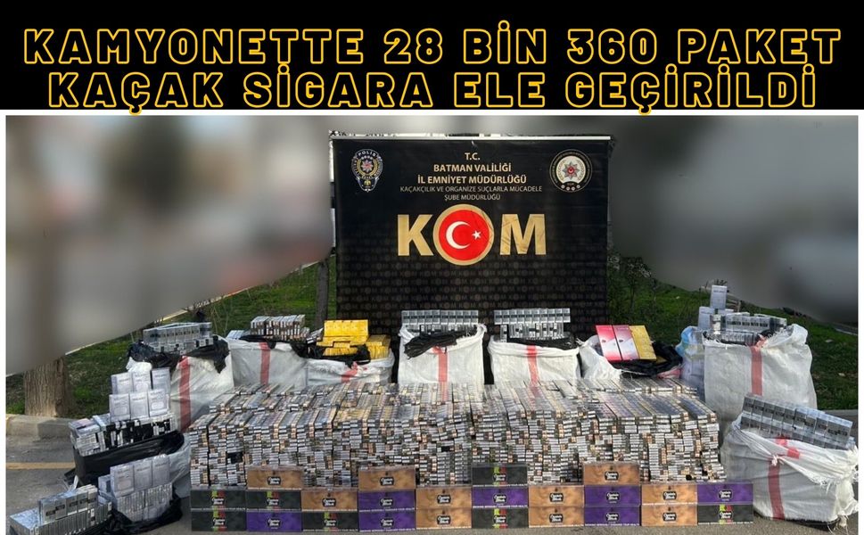 Kamyonette 28 Bin 360 Paket Kaçak Sigara Ele Geçirildi