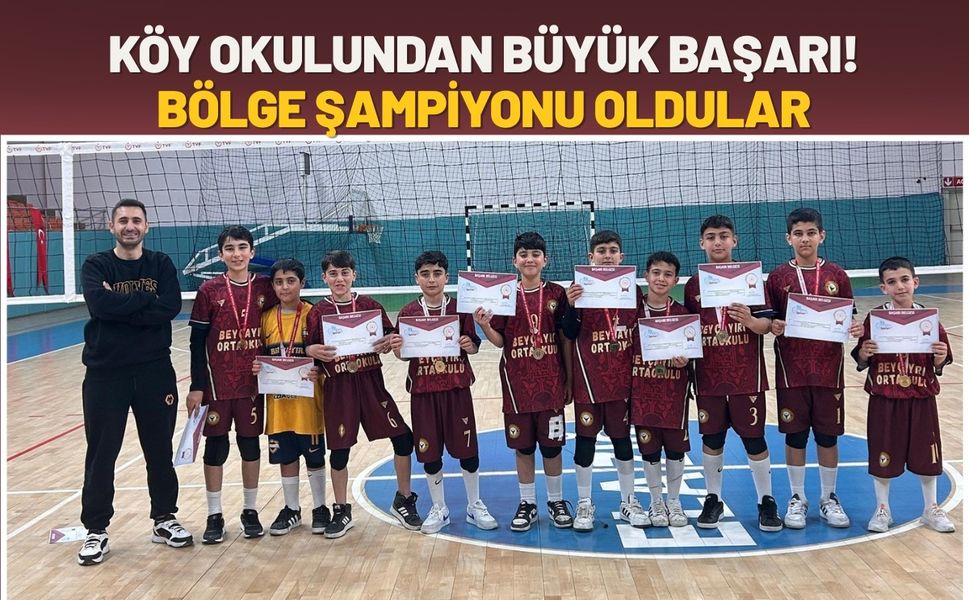 Köy Okulundan Büyük Başarı! Bölge Şampiyonu Oldular