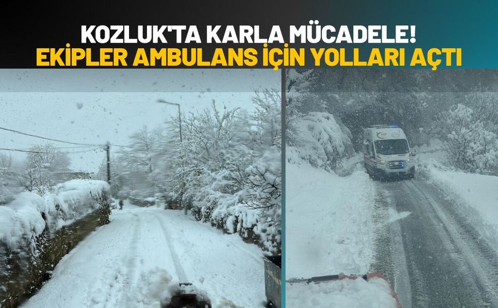 Kozluk'ta Karla Mücadele! Ekipler Ambulans İçin Yolları Açtı