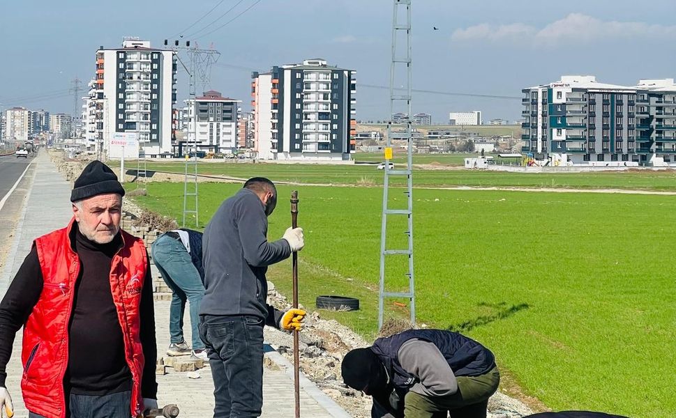 Hasankeyf Yolu Yeşile Boyanıyor
