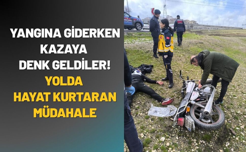Yangına Giderken Kazaya Denk Geldiler! Yolda Hayat Kurtaran Müdahale