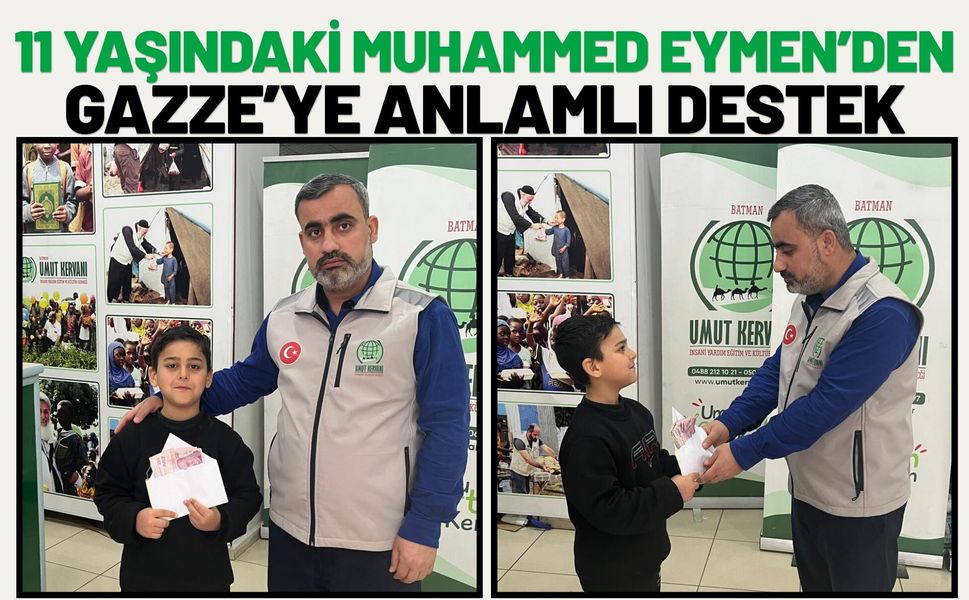 11 Yaşındaki Muhammed Eymen’den Gazze’ye Anlamlı Destek