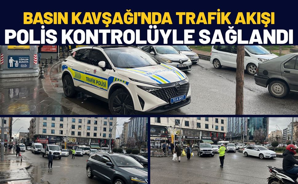 Basın Kavşağı'nda Trafik Akışı Polis Kontrolüyle Sağlandı