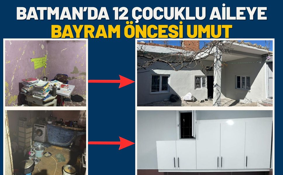 Batman’da 12 Çocuklu Aileye Bayram Öncesi Umut