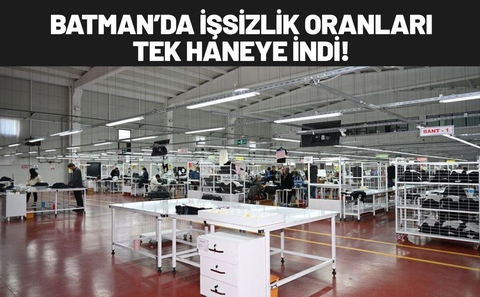 Batman’da İşsizlik Oranları Tek Haneye İndi!