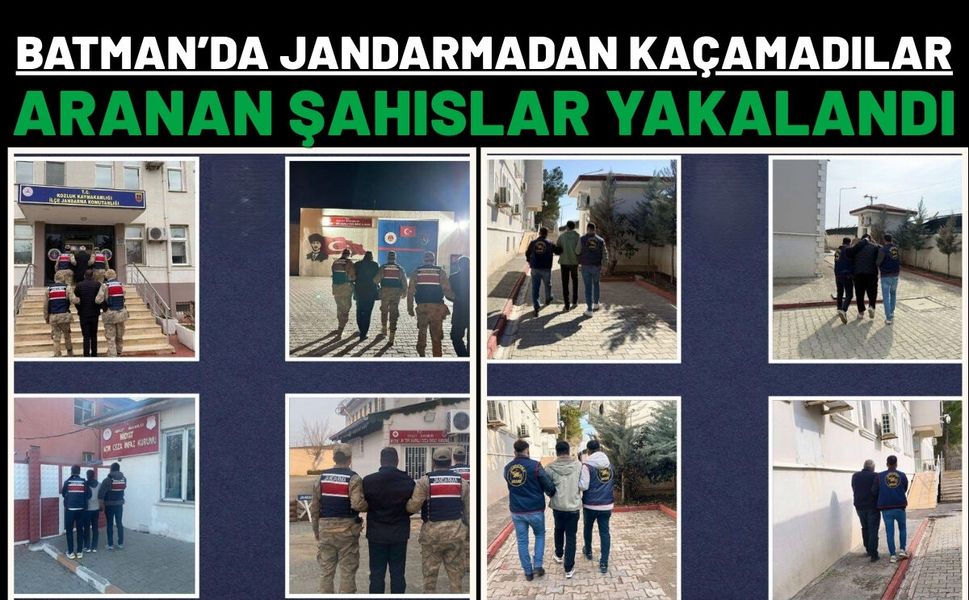 Batman’da Jandarmadan Kaçamadılar: Aranan Şahıslar Yakalandı