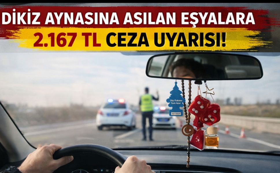 Dikiz Aynasına Asılan Eşyalara 2.167 TL Ceza Uyarısı