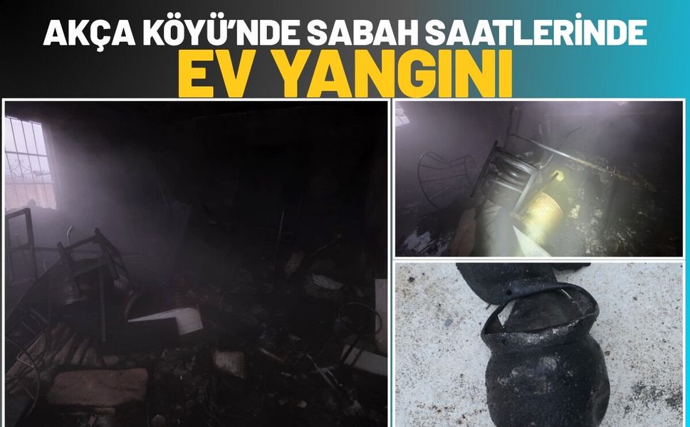 Akça Köyü’nde Sabah Saatlerinde Ev Yangını