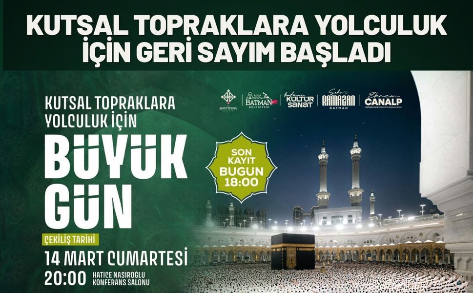 Kutsal Topraklara Yolculuk İçin Geri Sayım Başladı
