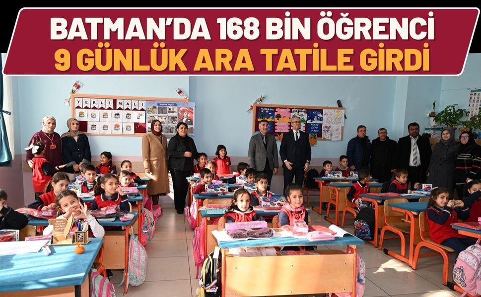 Batman’da 168 Bin Öğrenci 9 Günlük Ara Tatile Girdi