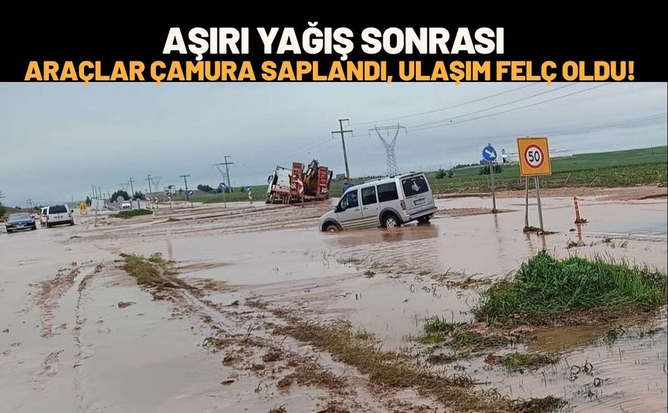 Batman - Kurtalan Yolunda Aşırı Yağış Sonrası Araçlar Çamura Saplandı, Ulaşım Felç Oldu!