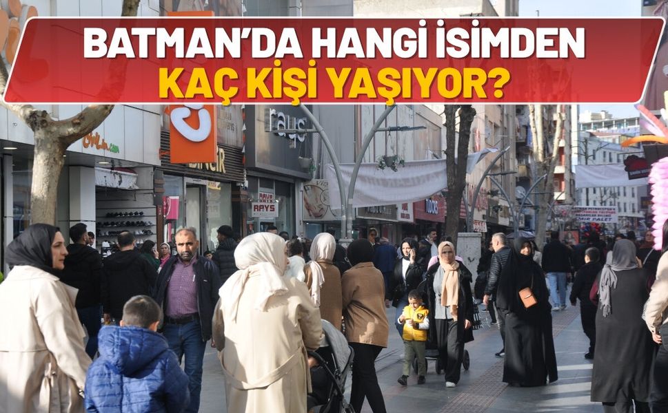 Batman’da Hangi İsimden Kaç Kişi Yaşıyor? Batman 2026 İsim Haritası