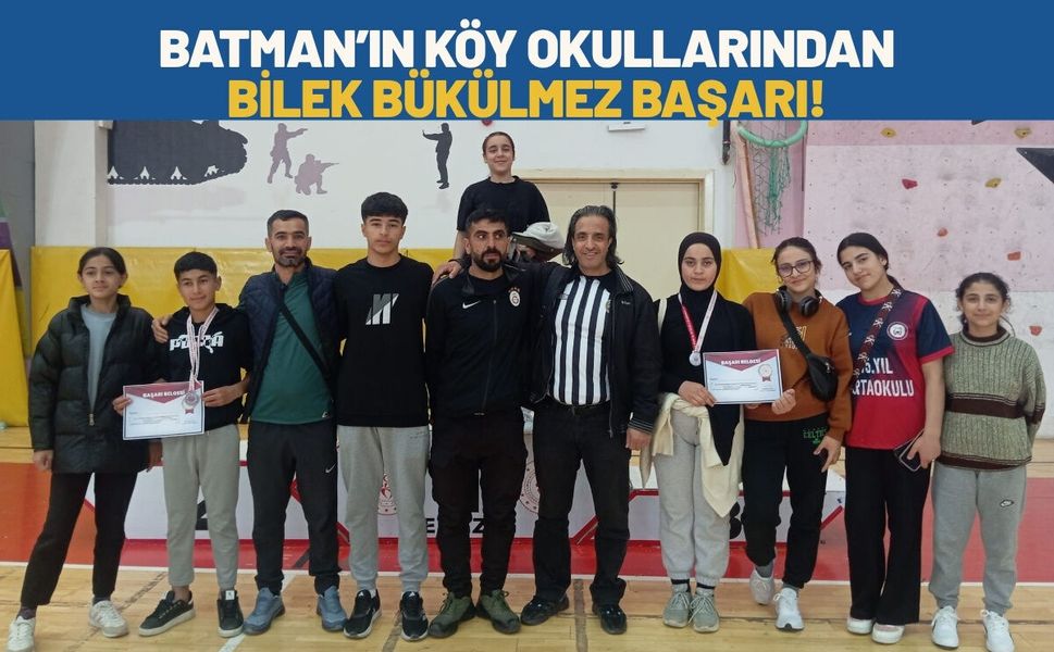 Batman’ın Köy Okullarından Bilek Bükülmez Başarı