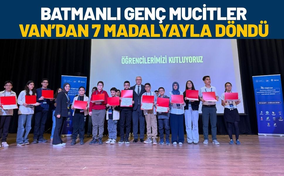 Batmanlı Genç Mucitler Van’dan 7 Madalyayla Döndü