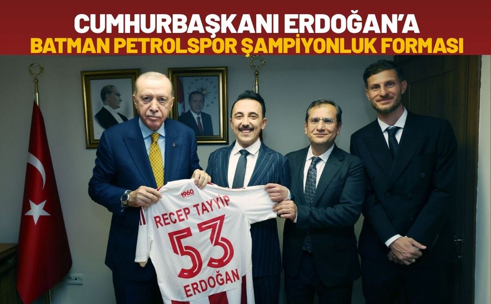 Cumhurbaşkanı Erdoğan’a Batman Petrolspor Şampiyonluk Forması