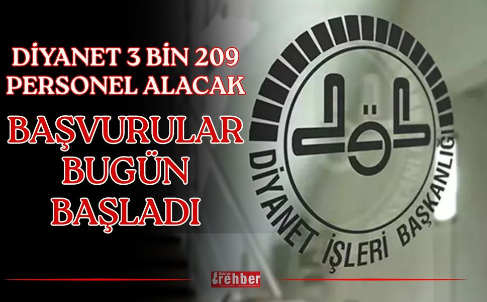 Diyanet 3 Bin 209 Personel Alacak: Başvurular Bugün Başladı