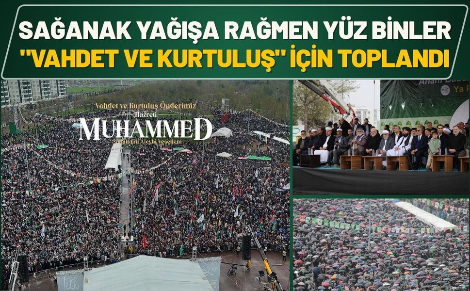 Diyarbakır’da Sağanak Yağışa Rağmen Yüz Binler "Vahdet ve Kurtuluş" İçin Toplandı