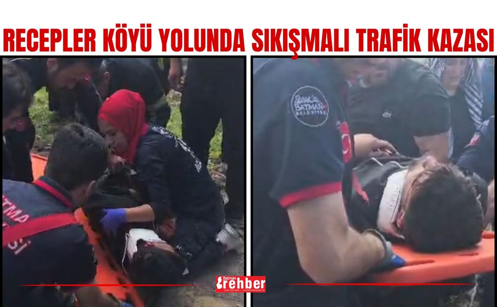 Recepler Köyü Yolunda Sıkışmalı Trafik Kazası