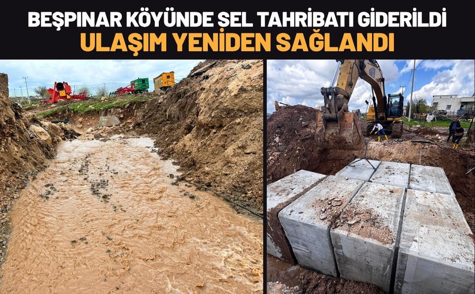 Beşpınar Köyünde Sel Tahribatı Giderildi Ulaşım Yeniden Sağlandı