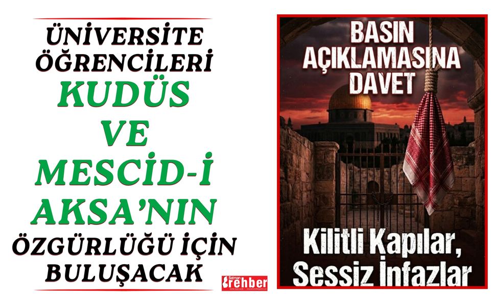 Üniversite Öğrencileri Kudüs ve Mescid-i Aksa’nın Özgürlüğü İçin Buluşacak