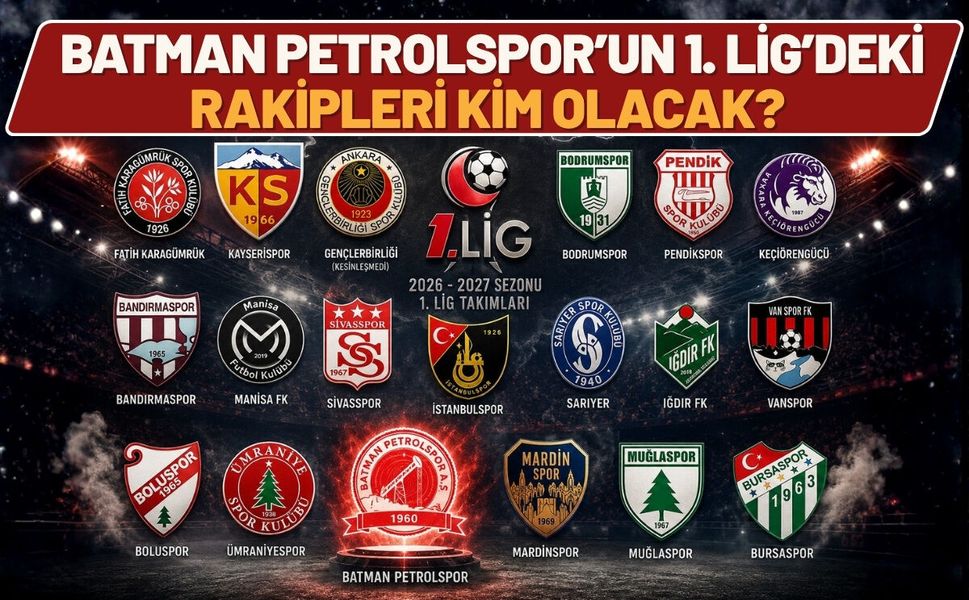 Batman Petrolspor’un 1. Lig’deki Rakipleri Kim Olacak? İşte O Liste