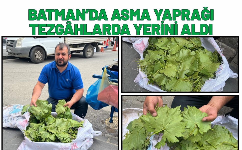 Batman’da Asma Yaprağı Tezgâhlarda Yerini Aldı