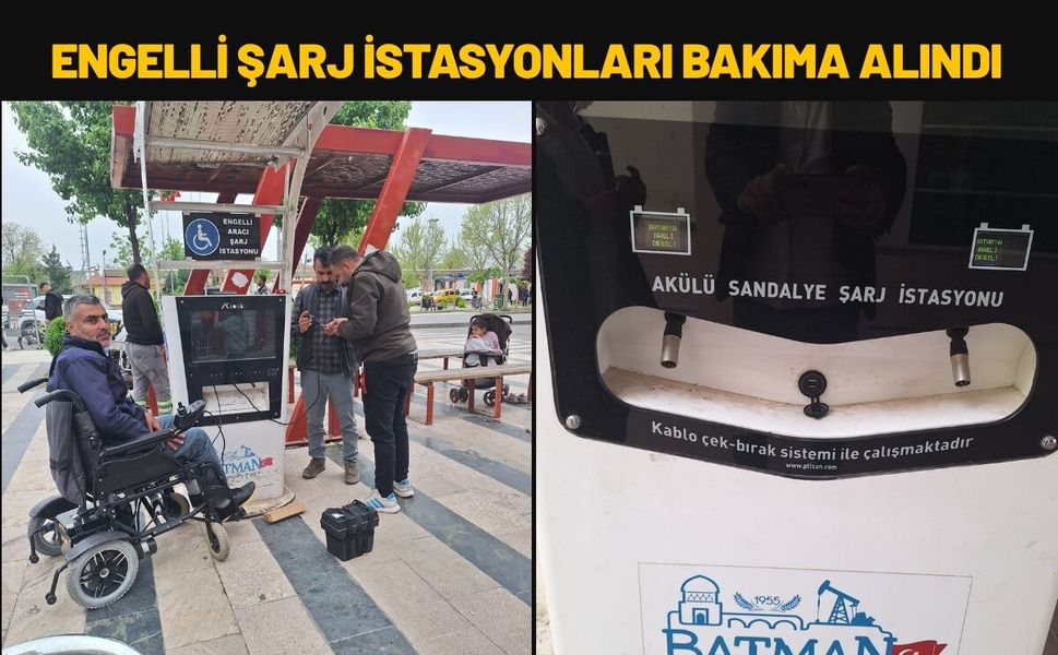 Batman’da Engelli Şarj İstasyonları Bakıma Alındı