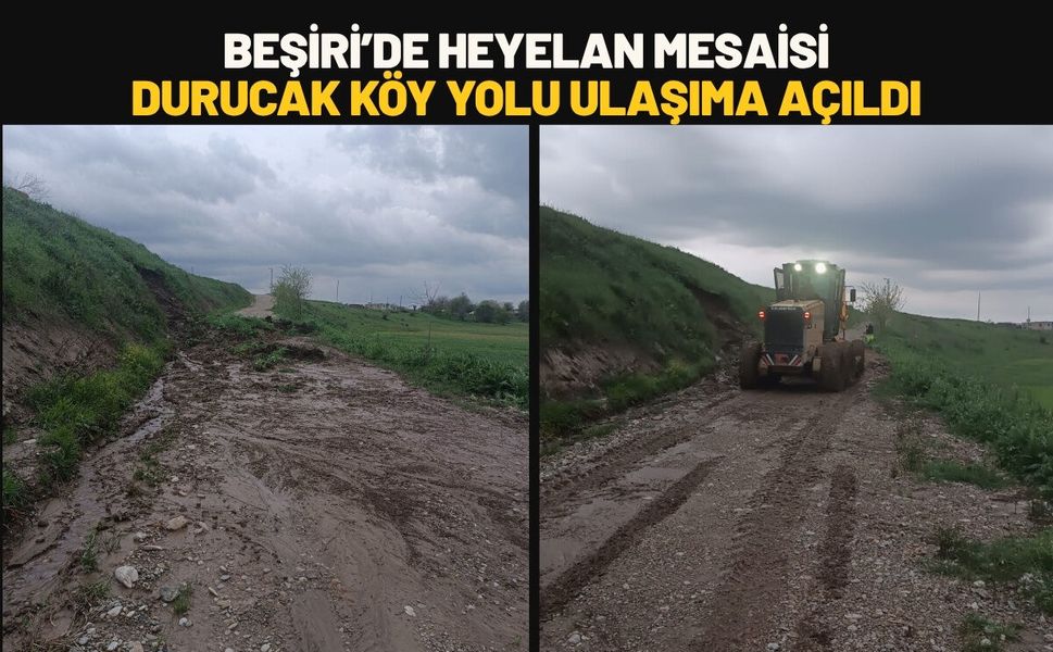 Beşiri’de Heyelan Mesaisi: Durucak Köy Yolu Ulaşıma Açıldı