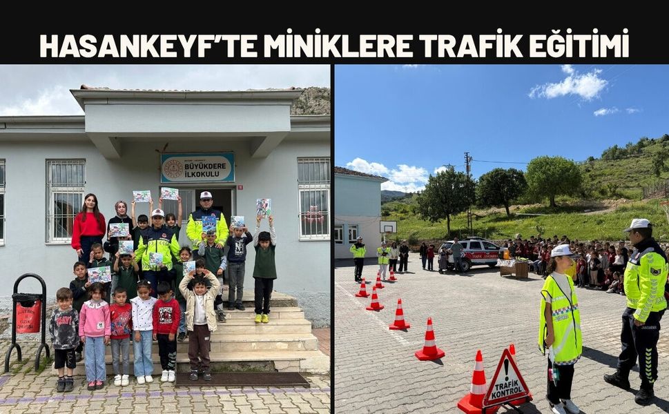 Hasankeyf’te Miniklere Trafik Eğitimi