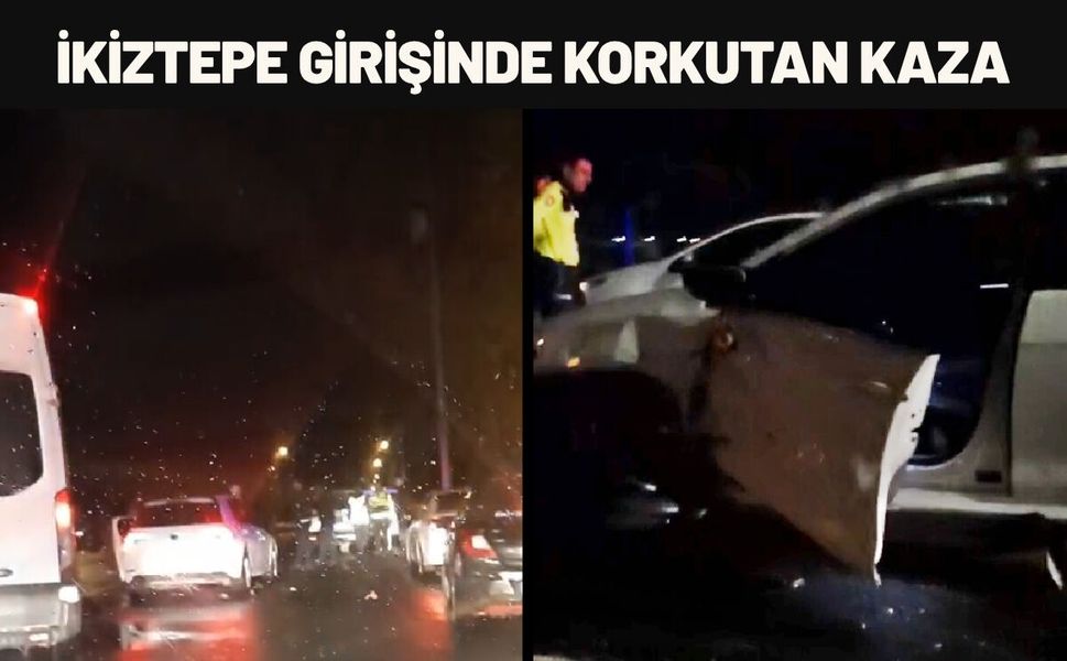 İkiztepe Girişinde Korkutan Kaza