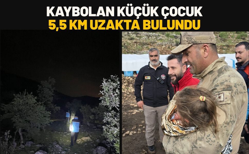 Kaybolan Küçük Çocuk 5,5 Km Uzakta Bulundu