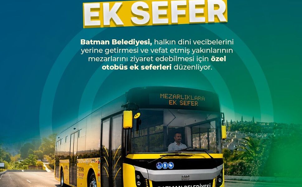 Batman Belediyesi’nden Bayram Öncesi Mezarlık Ziyaretleri İçin Ek Otobüs Seferi