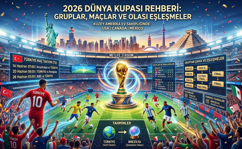 2026 Dünya Kupası Rehberi: Gruplar, Maçlar ve Olası Eşleşmeler