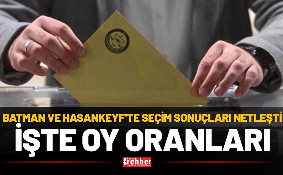 Batman ve Hasankeyf'te Seçim Sonuçları Netleşti: İşte Oy Oranları
