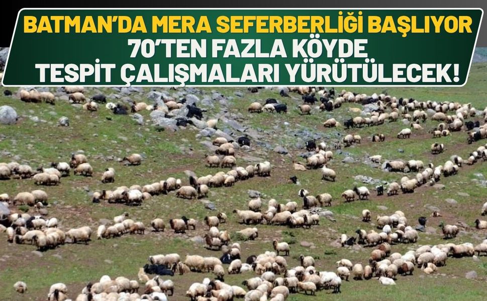 Batman’da Mera Seferberliği Başlıyor: 70’ten Fazla Köyde Tespit Çalışmaları Yürütülecek!