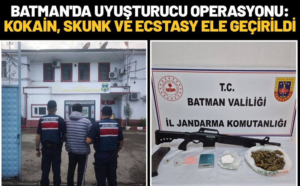 Batman'da Uyuşturucu Operasyonu: Kokain, Skunk ve Ecstasy Ele Geçirildi