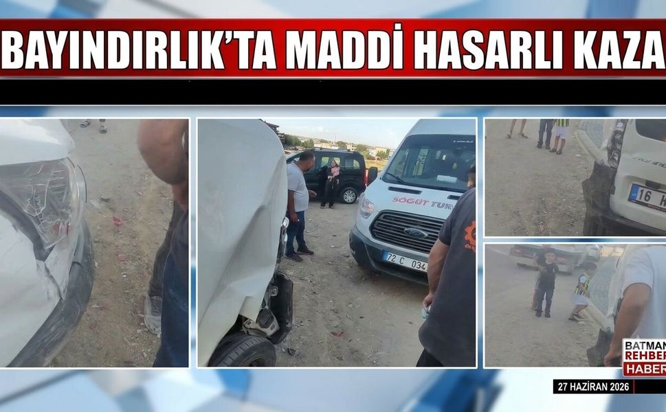 Bayındırlık’ta Maddi Hasarlı Kaza