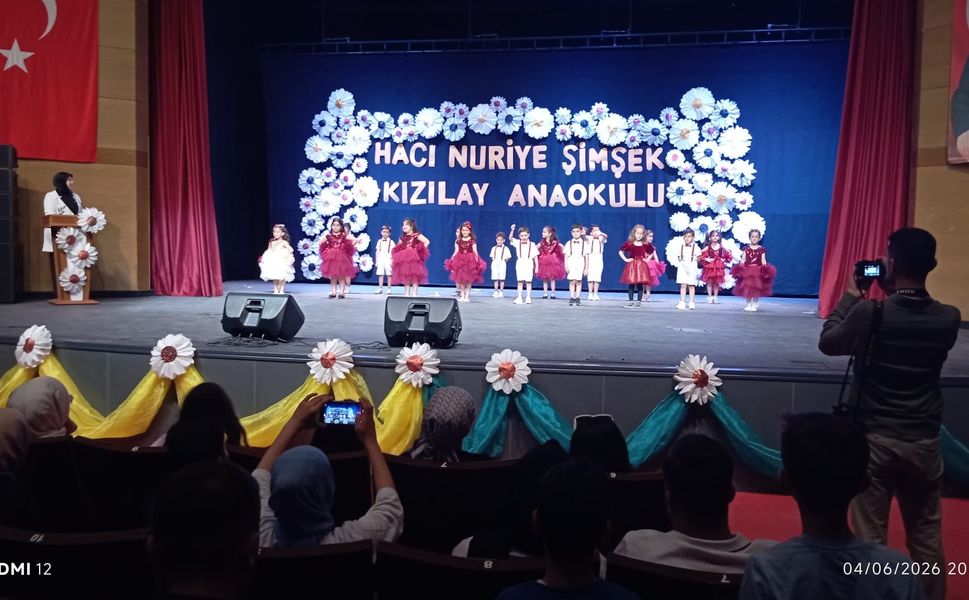Miniklerden Büyük Alkış: Hacı Nuriye Şimşek Kızılay Anaokulu’nda Yıl Sonu Coşkusu