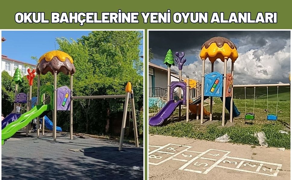 Okul Bahçelerine Yeni Oyun Alanları